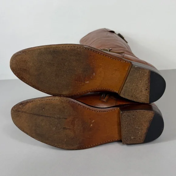 Frye Cognac Brown Leather Riding Boots - Picture 10 of 12